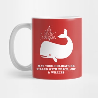 HOLIDAY: Peace, Joy and Whales Mug